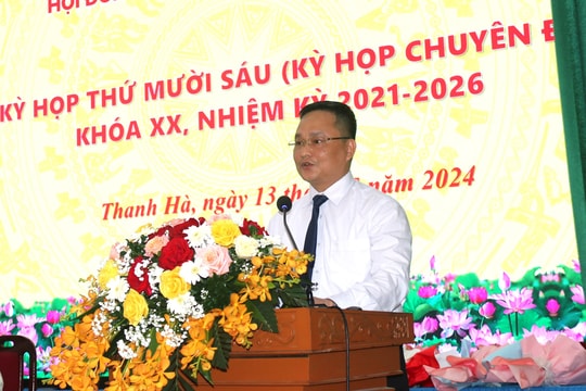 Đồng chí Tăng Bá Bay được bầu giữ chức Chủ tịch UBND huyện Thanh Hà