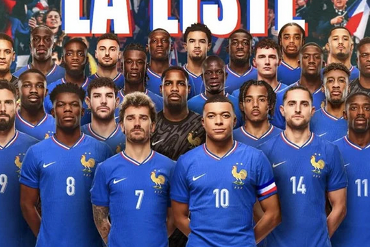 Pháp chốt đội hình dự Euro 2024