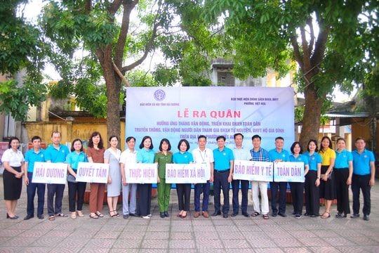 TP Hải Dương ra quân Tháng vận động, triển khai bảo hiểm xã hội toàn dân