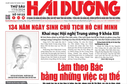 Xem gì trên báo Hải Dương ngày 17/5?