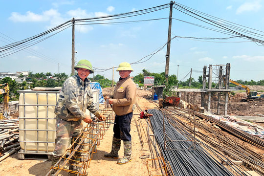 Hoàn thành 80% khối lượng công trình cải tạo cống lấy nước trạm bơm Tiên Kiều (Cẩm Giàng)