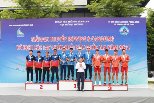 Đội tuyển rowing Hải Dương xếp thứ hai toàn đoàn Giải đua thuyền rowing và canoeing vô địch các tay chèo xuất sắc quốc gia