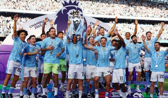 Man City đăng quang vô địch Premier League 2023-2024