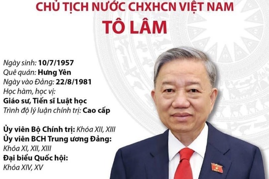 Tiểu sử Ủy viên Bộ Chính trị, Chủ tịch nước Tô Lâm