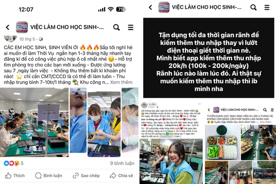 Học sinh làm thêm dịp hè, lợi nhiều nhưng cũng lo