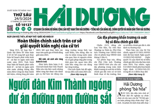Xem gì trên báo Hải Dương ngày 24/5?