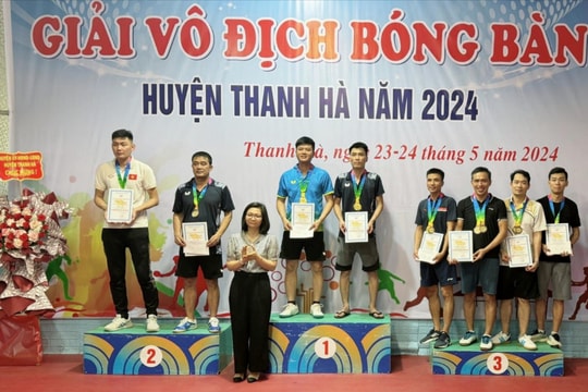 Sôi nổi Giải vô địch bóng bàn huyện Thanh Hà năm 2024