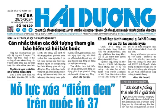 Xem gì trên báo Hải Dương ngày 28/5?