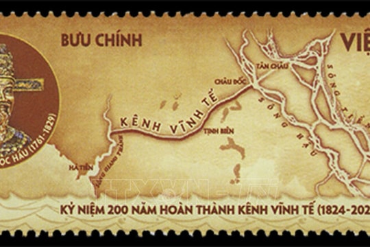 Giới thiệu công trình quốc gia kênh Vĩnh Tế trên tem bưu chính