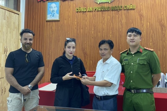 Công an phường Ngọc Châu (TP Hải Dương) nhanh chóng tìm được điện thoại iPhone 14 Pro Max cho giáo viên người nước ngoài đánh rơi
