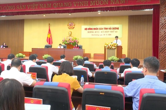 Kỳ họp thứ 22 HĐND tỉnh Hải Dương thông qua 12 nghị quyết