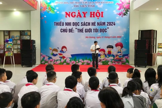 Gần 1.000 cuốn sách trưng bày tại Ngày hội thiếu nhi đọc sách hè