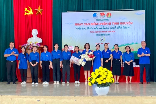 Tỉnh đoàn Hải Dương tổ chức ngày cao điểm chiến sĩ tình nguyện hỗ trợ thiếu nhi có hoàn cảnh khó khăn