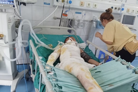 Sức khỏe cháu bé trong vụ cháy ở xã Quang Thành đã ổn định