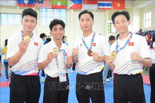 Đoàn Việt Nam đang dẫn đầu bảng xếp hạng Đại hội Thể thao học sinh Đông Nam Á