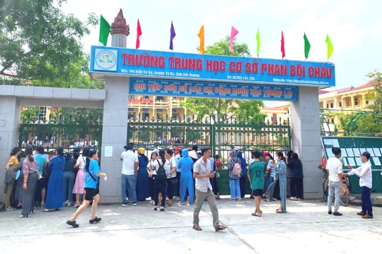 Tứ Kỳ tổ chức làm bài kiểm tra đánh giá năng lực vào lớp 6 sớm nhất tỉnh