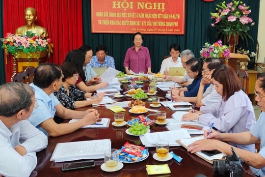 Chủ tịch Hội Khuyến học Việt Nam Nguyễn Thị Doan làm việc với Hội Khuyến học tỉnh Hải Dương