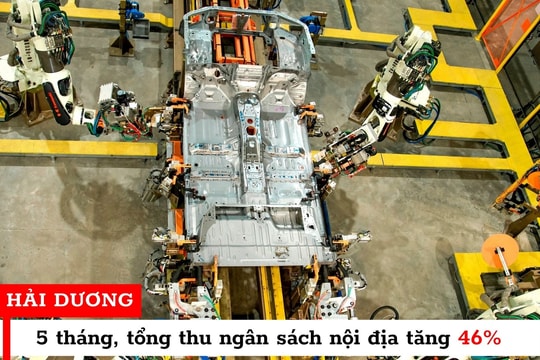 5 tháng, tổng thu ngân sách nội địa tỉnh Hải Dương đạt 10.610 tỷ đồng