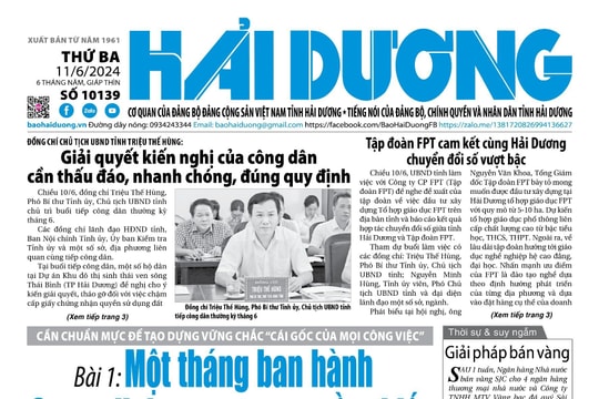 Xem gì trên báo Hải Dương ngày 11/6?
