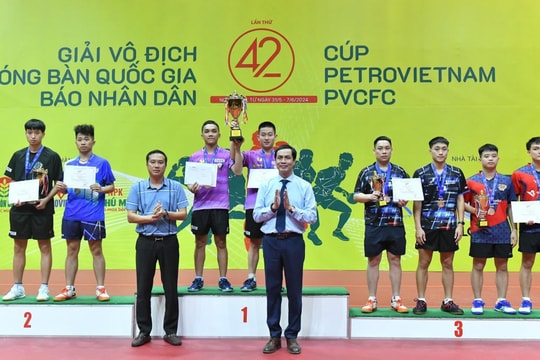 Bóng bàn Hải Dương năm thứ hai liên tiếp không có huy chương vàng giải quốc gia