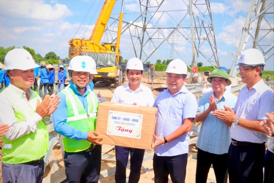 Đẩy nhanh tiến độ thi công đường dây 500kV mạch 3 qua Hải Dương