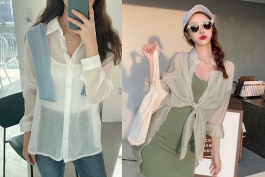 Công thức phối đồ với áo sơ mi voan mỏng cho ngày hè