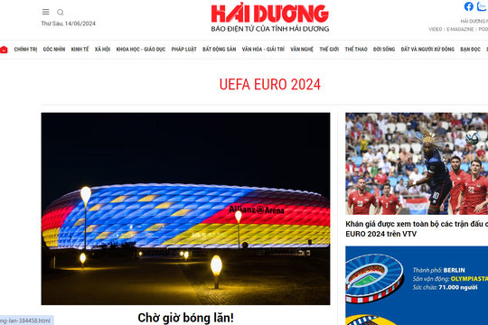 Báo Hải Dương liên tục phản ánh về EURO 2024 trên nhiều ấn phẩm, nền tảng