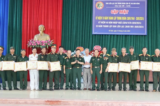 Cựu chiến binh Trung đoàn cận vệ 246 khu vực Hải Dương-Hưng Yên gặp mặt