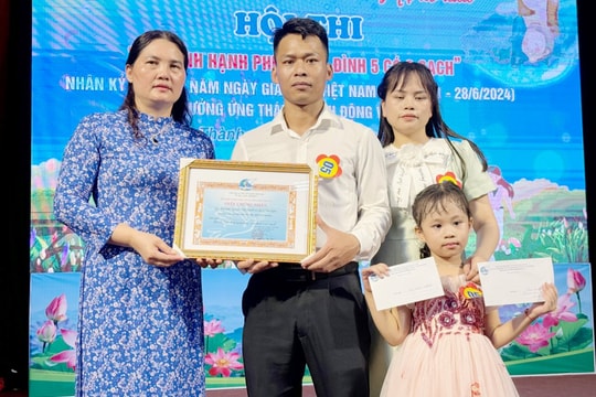 Phụ nữ Kim Thành tổ chức Hội thi “Gia đình hạnh phúc - Gia đình 5 có 3 sạch”