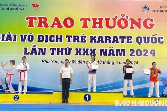 Karate Hải Dương có huy chương vàng thứ sáu qua 2 giải đấu
