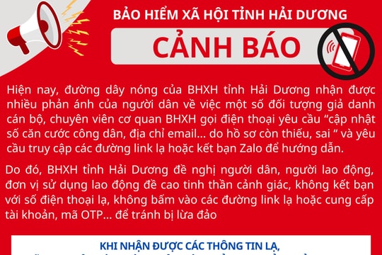 Mạo danh nhân viên bảo hiểm xã hội yêu cầu cập nhật thông tin ứng dụng VssID