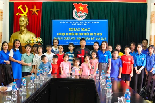 Tỉnh đoàn Hải Dương mở 3 lớp học hè miễn phí cho thiếu nhi khó khăn