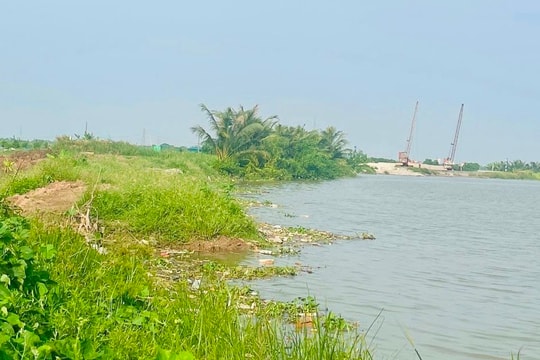Sạt lở khoảng 100 m bờ tả sông Luộc qua xã Nguyên Giáp (Tứ Kỳ)