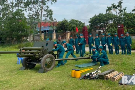 Bộ Chỉ huy quân sự tỉnh Hải Dương hoàn thành huấn luyện Đại đội Dân quân pháo 76.2mm
