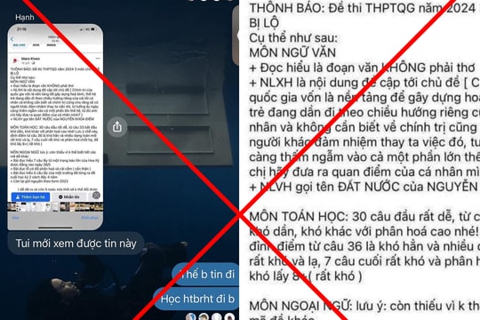 Bộ Công an xác minh người đưa tin lộ đề thi tốt nghiệp 2024