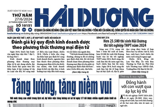 Xem gì trên báo Hải Dương ngày 27/6?