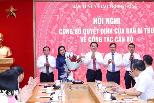 Bà Đinh Thị Mai làm Phó Trưởng Ban Tuyên giáo Trung ương