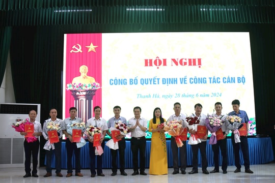 Thanh Hà điều động, bổ nhiệm nhiều cán bộ