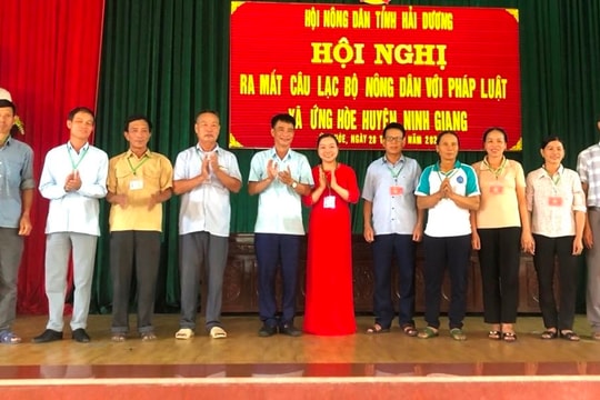 Hải Dương ra mắt Câu lạc bộ điểm nông dân với pháp luật