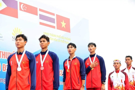 Tất cả 9 vận động viên rowing Hải Dương trong đội tuyển Việt Nam đều giành huy chương vàng giải Đông Nam Á