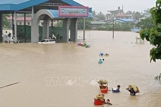 Myanmar cảnh báo lũ lụt do nước sông vượt quá mức nguy hiểm