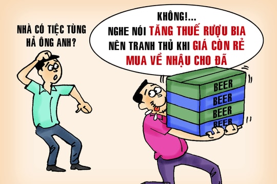 Tranh thủ ... nhậu