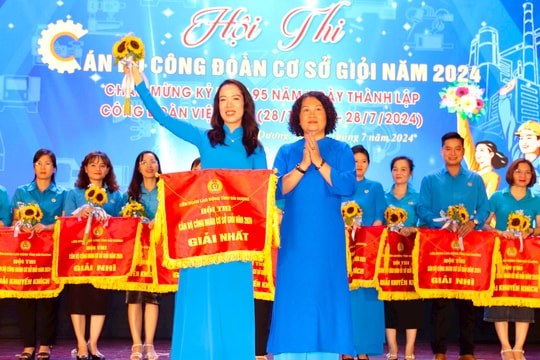 Liên đoàn Lao động huyện Gia Lộc giành giải nhất Hội thi "Cán bộ công đoàn cơ sở giỏi"