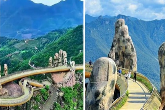 Xuất hiện phiên bản "anh em thất lạc" của cầu Vàng Đà Nẵng