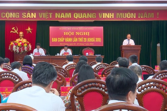 Hội nghị lần thứ 20 Ban Chấp hành Đảng bộ tỉnh Hải Dương khóa XVII