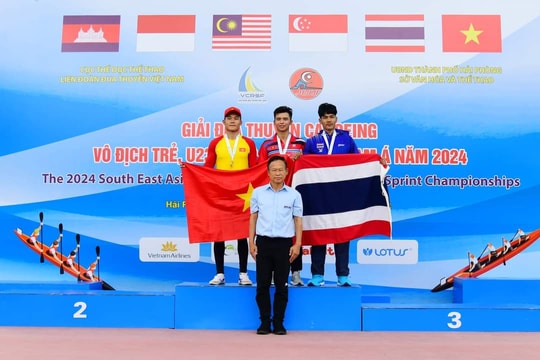Các tay chèo Hải Dương giành 15 huy chương vàng tại Giải đua thuyền canoeing Đông Nam Á