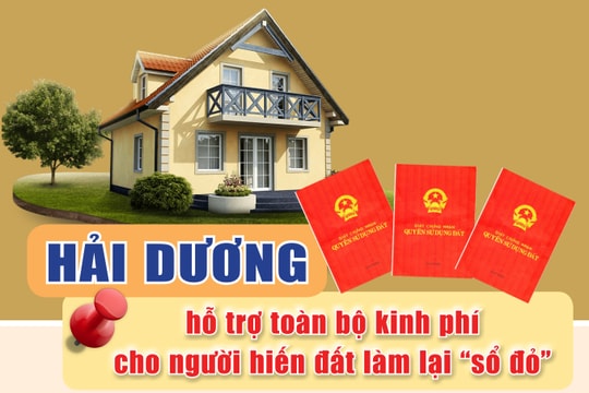 Khoảng 18.000 trường hợp ở Hải Dương được hỗ trợ làm lại "sổ đỏ"