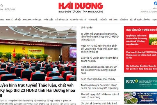 Báo Hải Dương đứng đầu báo Đảng địa phương ở miền Bắc về lượng truy cập trong tháng 6/2024