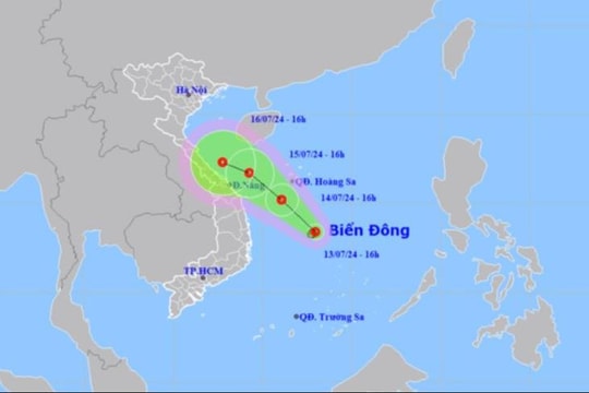 Xuất hiện áp thấp nhiệt đới trên Biển Đông, nhiều nơi mưa lớn