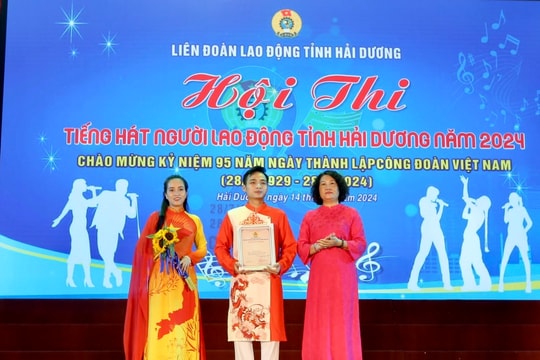 Công đoàn ngành xây dựng giành 2 giải A ở Hội thi Tiếng hát người lao động tỉnh Hải Dương